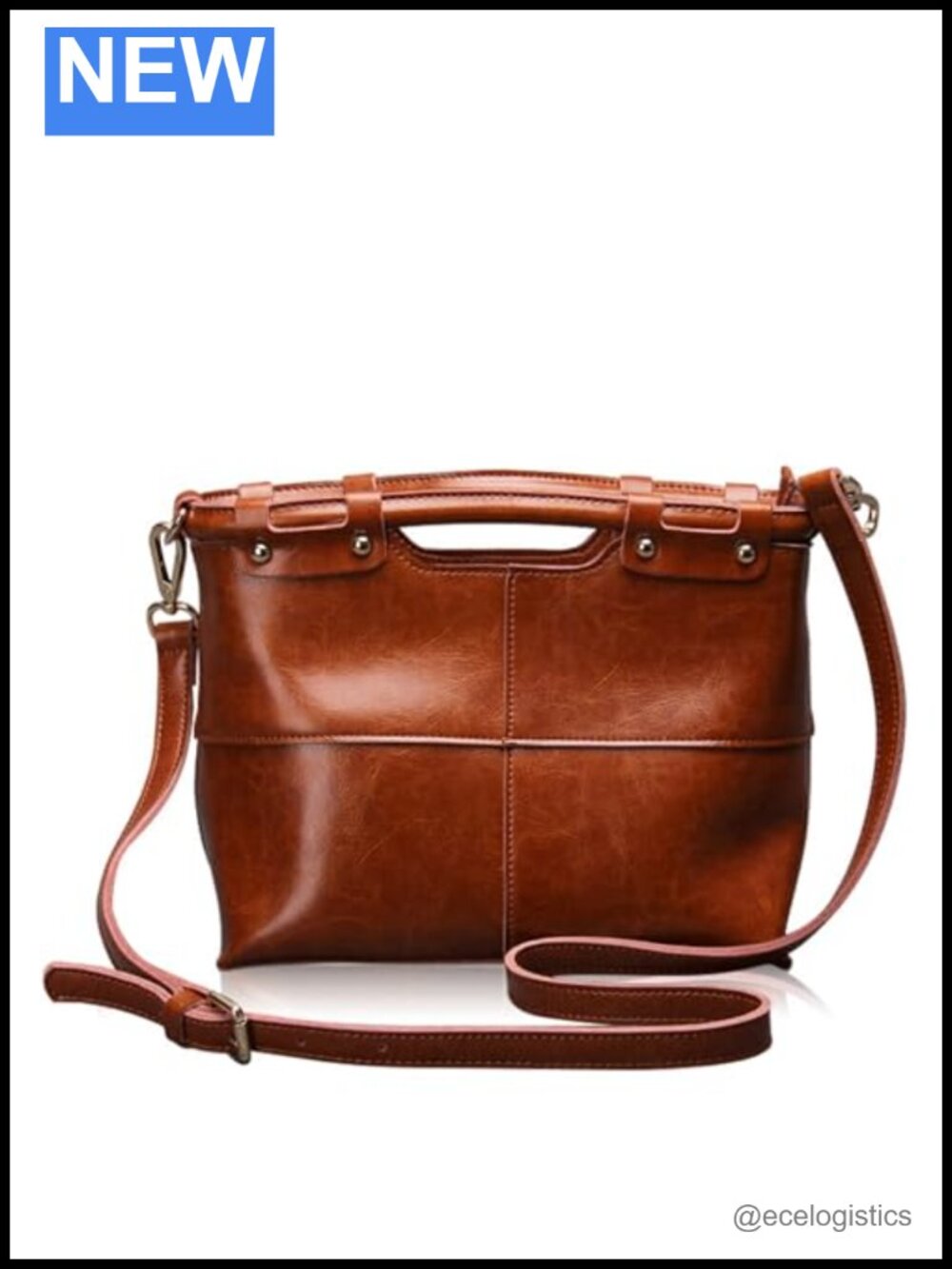 Vintage Genuine Leather Satchel Crossbody Shoulder Bag Work Purse Women's